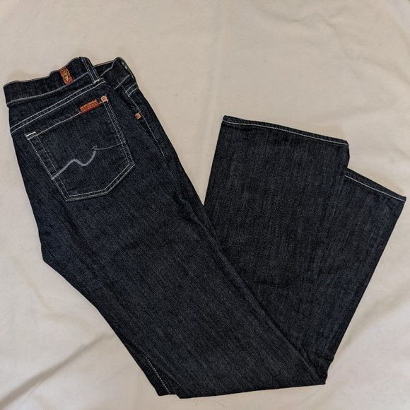 7 for All Mankind Dark Wash Bootcut Jean - Picture 1 of 6